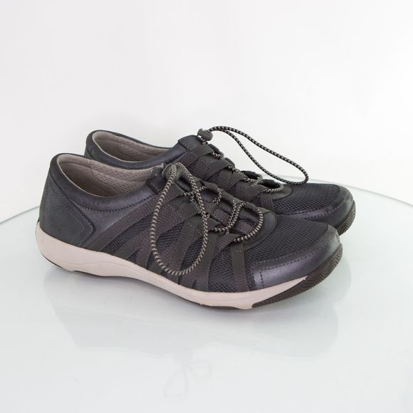 Dansko Shoes - DANSKO Honor Charcoal Metallic Sneakers 39 Gray
